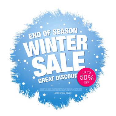 Kış indirimi afişi