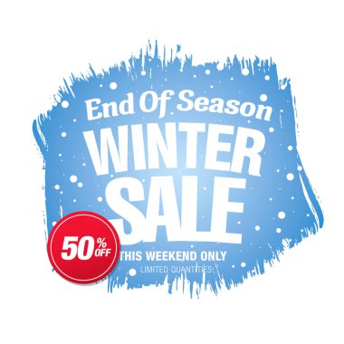 Kış indirimi afişi