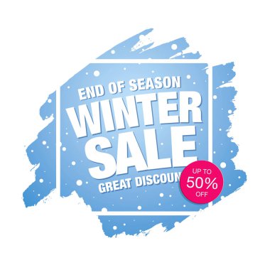 Kış indirimi afişi