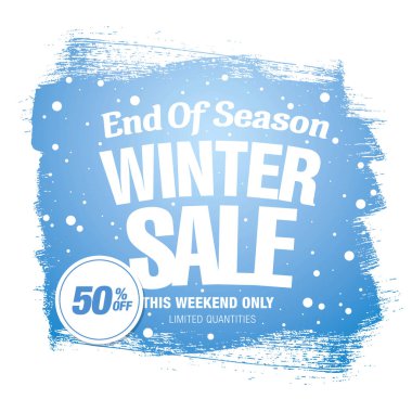 Kış indirimi afişi