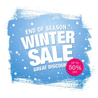 Kış indirimi afişi