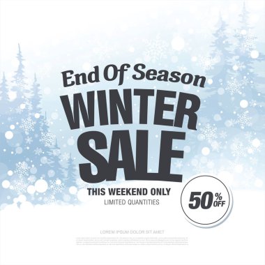 Kış indirimi afişi