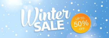 Kış indirimi afişi