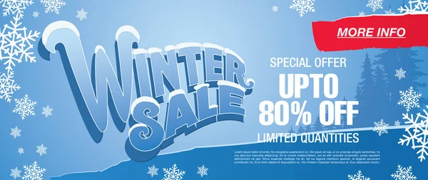 Kış indirimi afişi