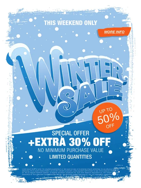 Kış indirimi afişi