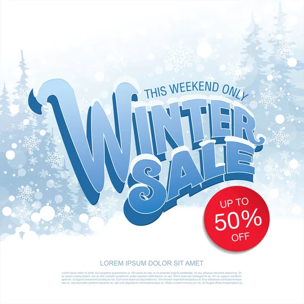 Kış indirimi afişi