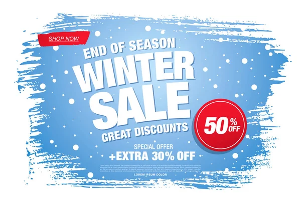 Kış indirimi afişi