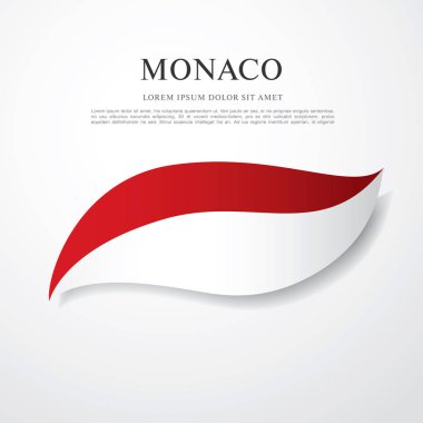 Monako bayrağı yazıt ile