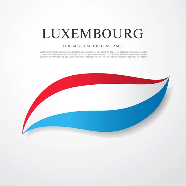 卢森堡与题字的旗子 — 图库矢量图片