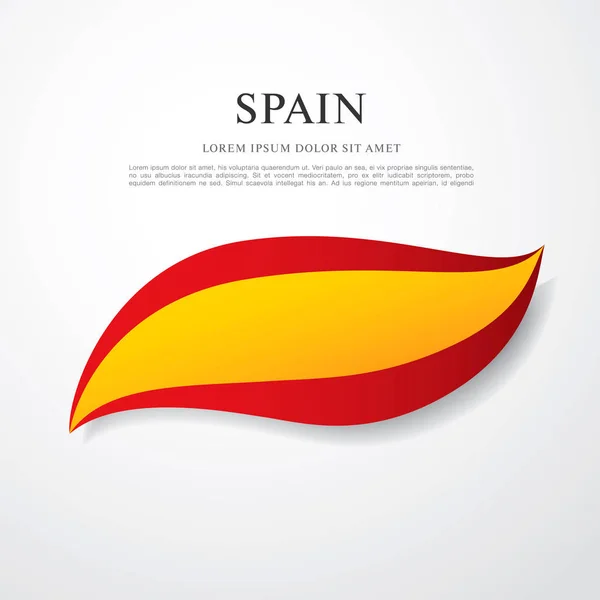 西班牙与题字的旗帜 — 图库矢量图片