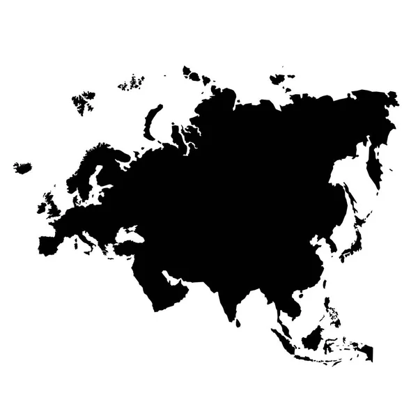 Carte de l'Eurasie isolée — Image vectorielle