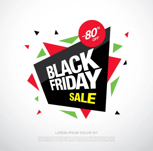 Prodej plakát černý pátek — Stockový vektor