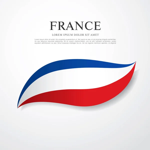 Flag of France with inscription — Stock Vector