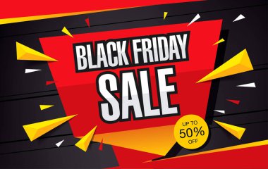 siyah Cuma satış posteri 