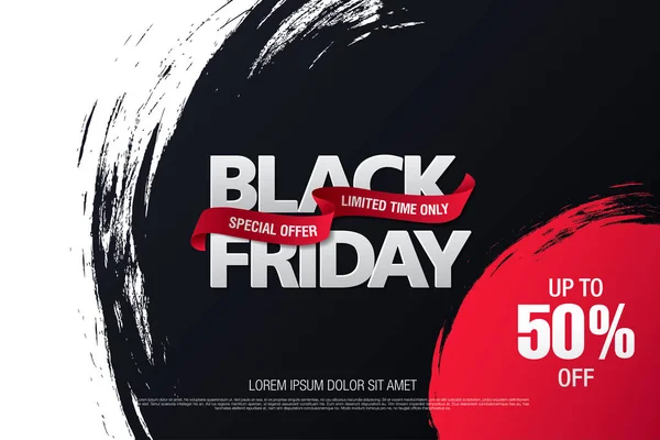 Black friday sale banner — Stock Vector