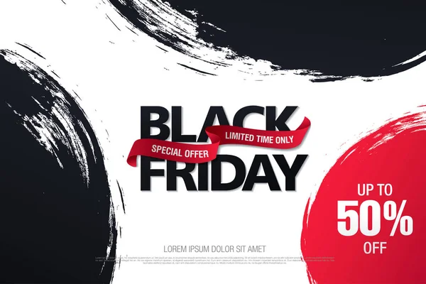 Black Friday Banner de venta — Archivo Imágenes Vectoriales