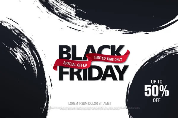 Black friday sale banner — Stock Vector