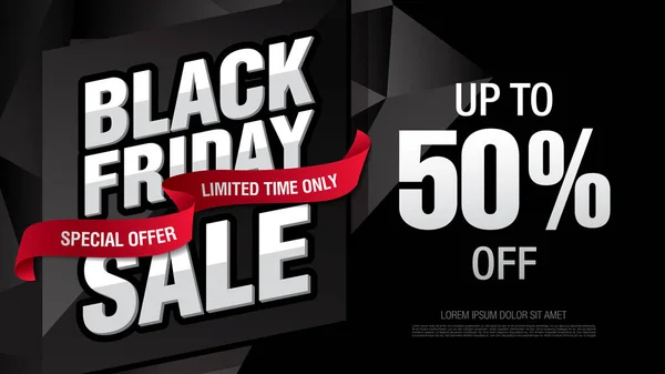 Black friday sale banner — Stock Vector