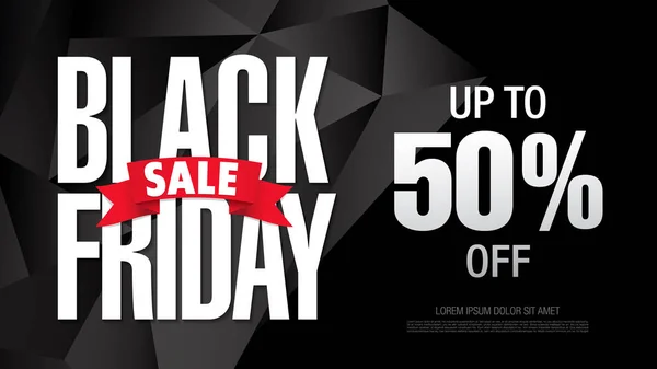 Black friday sale banner — Stock Vector