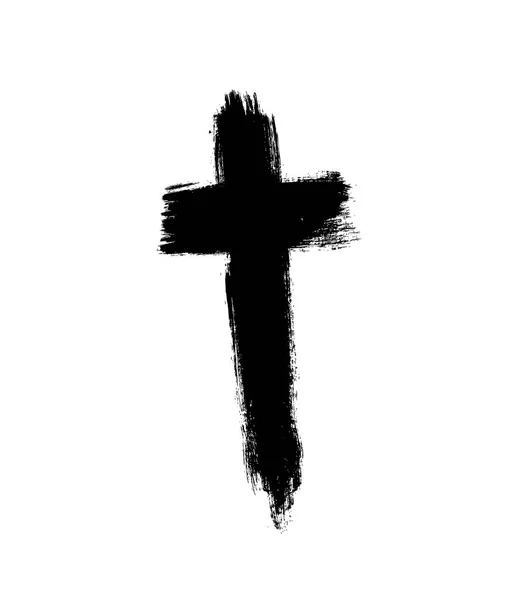 Раскрашенный крест — стоковый вектор
