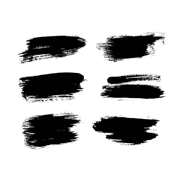 Set of grunge brush strokes — Stock Vector