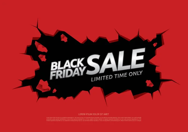 Bannière de vente Black Friday — Image vectorielle