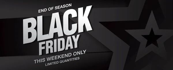 Black Friday Banner de venta — Vector de stock