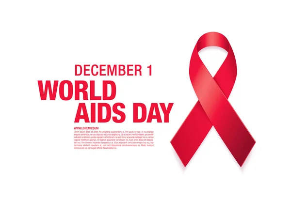 Affiche de la Journée mondiale du sida — Image vectorielle