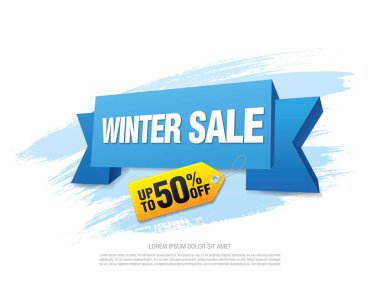 Kış indirimi afişi