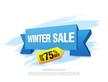 Kış indirimi afişi