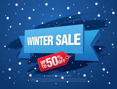 Kış indirimi afişi