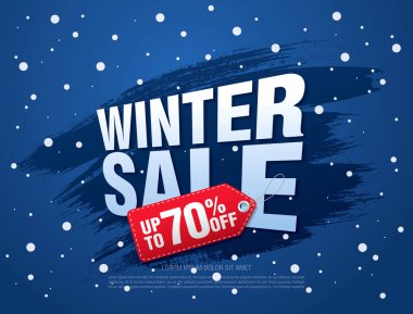 Kış indirimi afişi