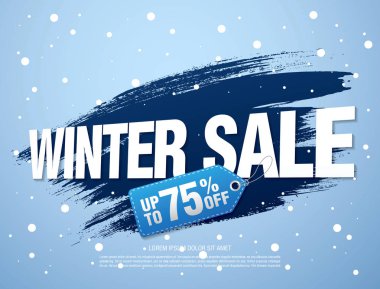 Kış indirimi afişi