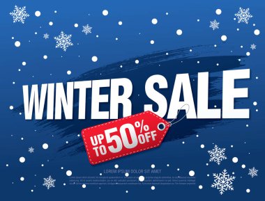 Kış indirimi afişi