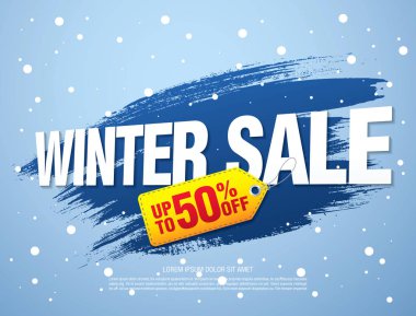 Kış indirimi afişi