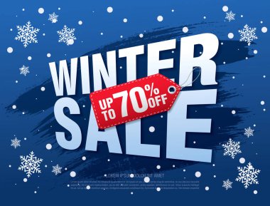 Kış indirimi afişi