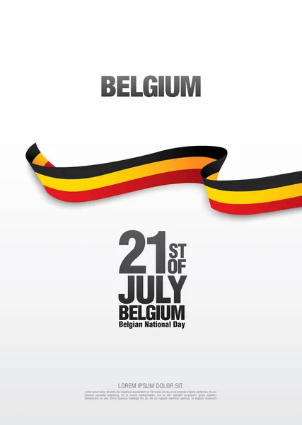 Belgique bannière de la fête nationale — Image vectorielle