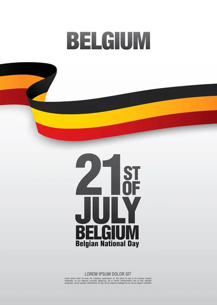 Belgien nationaldag banner — Stock vektor