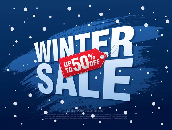 Vinterförsäljning banner — Stock vektor