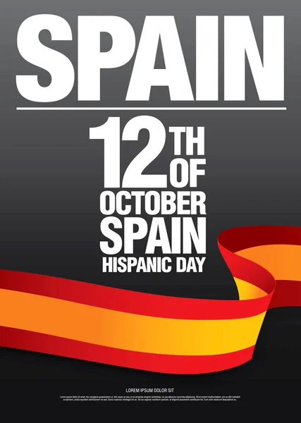 İspanyol gün afiş — Stok Vektör
