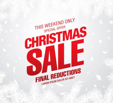 Noel indirimi afişi