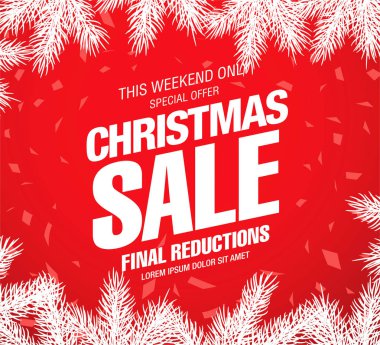 Noel indirimi afişi