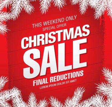 Noel indirimi afişi