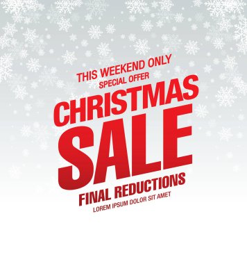 Noel indirimi afişi