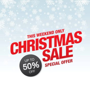 Noel indirimi afişi