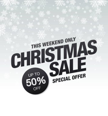 Noel indirimi afişi