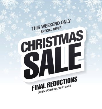 Noel indirimi afişi