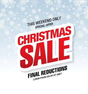 Noel indirimi afişi