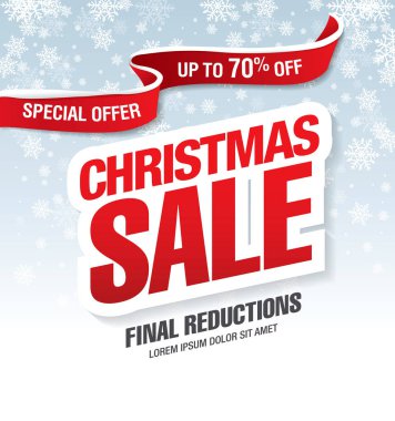 Noel indirimi afişi