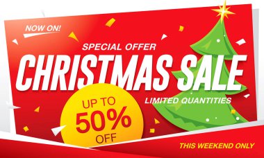 Noel indirimi afişi